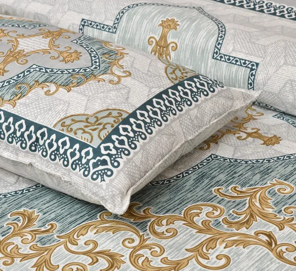 Turquoise_Cotton_Kaleen_Heritage_Double_Bedsheet_With_Pillow_Cover_100_X_108_Cm